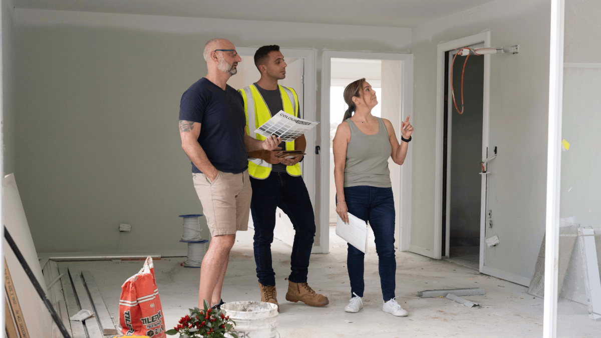 couple checking out a property investment