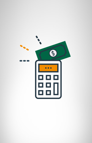 Calculating expenses icon